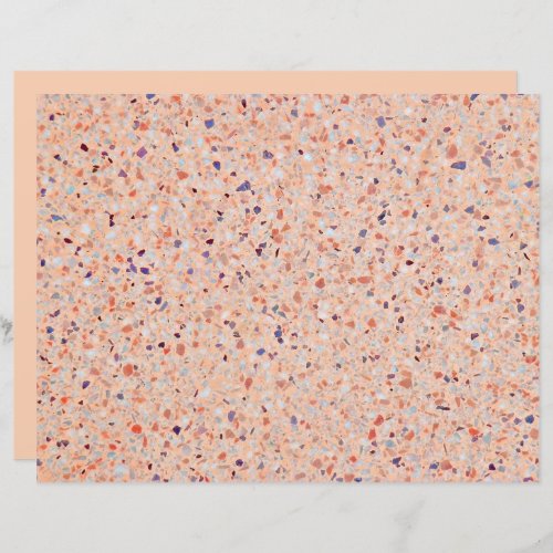 Elegant Terrazzo Retro Pink Purple White Pattern