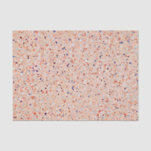 Elegant Terrazzo Retro Pink Purple White Pattern Tissue Paper