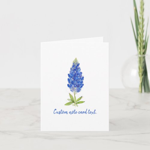 Elegant Texas Bluebonnet Flower Art Note Card