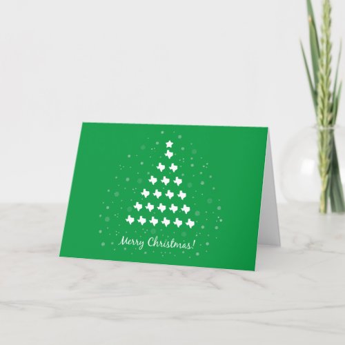 Elegant Texas Christmas Tree Holiday Card