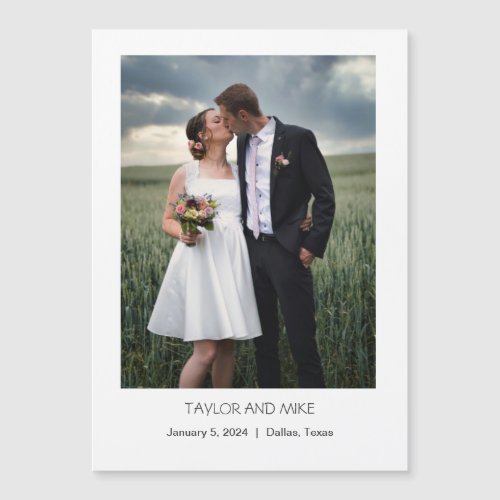 Elegant Text and Photo Magnetic Card