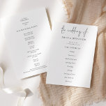 Elegant Text  Black White Wedding Program<br><div class="desc">Elegant Text Black White Wedding. A modern typographical design in black and white for your wedding programs. The main header is in a stylish set script and the rest of the text you can easily personalize. You can change the text and background colors if you wish to match your wedding...</div>
