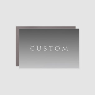 Elegant Text on Simple Modern Grey Ombre Gradient Car Magnet