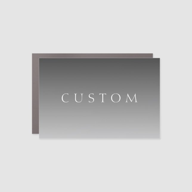 Elegant Text on Simple Modern Grey Ombre Gradient  Car Magnet (Front)