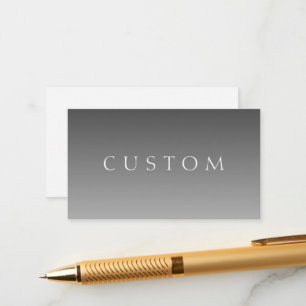 Elegant Text on Simple Modern Grey Ombre Gradient Enclosure Card