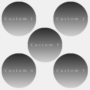 Elegant Text on Simple Modern Grey Ombre Gradient Kids' Labels