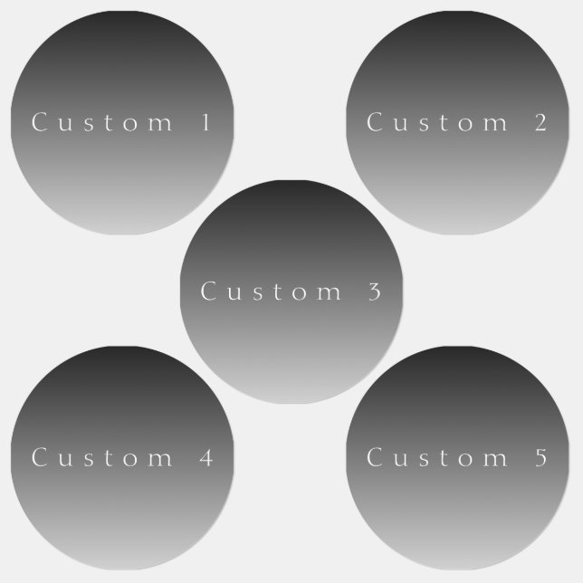 Elegant Text on Simple Modern Grey Ombre Gradient  Kids' Labels (Group)