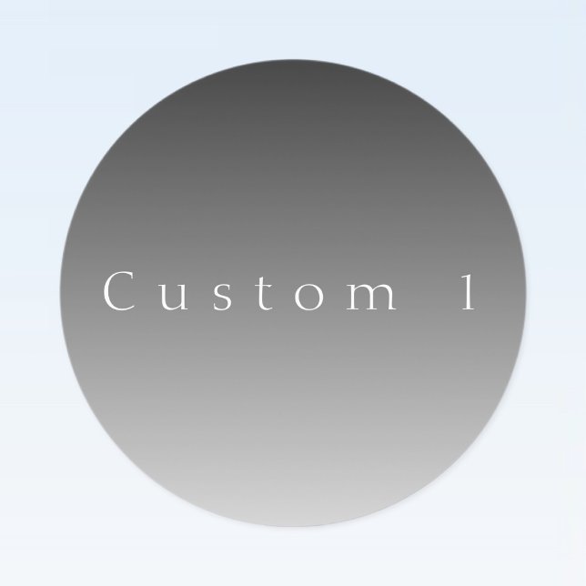 Elegant Text on Simple Modern Grey Ombre Gradient  Kids' Labels (Creator Uploaded)