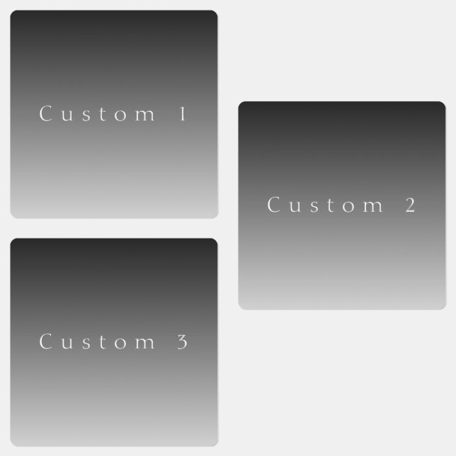 Elegant Text on Simple Modern Grey Ombre Gradient  Labels (Group)