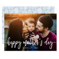 Elegant Text Photo Mother's Day Card