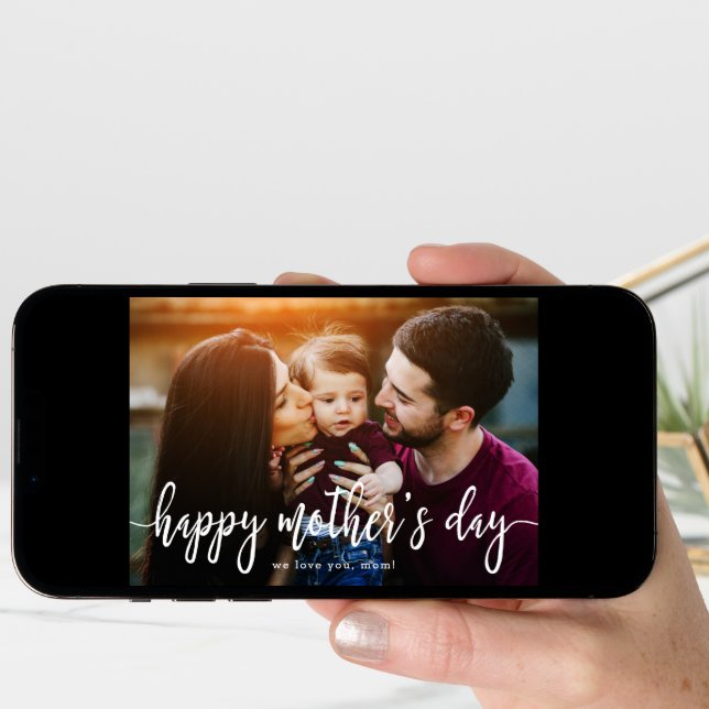 Elegant Text Photo Mother's Day Card (Front Digital)