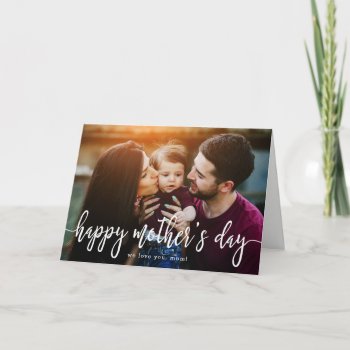 Elegant Text Photo Mother's Day Greeting Card by Orabella at Zazzle