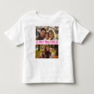 Elegant Text Photo Mother's Day Watercolor Pink Toddler T-shirt