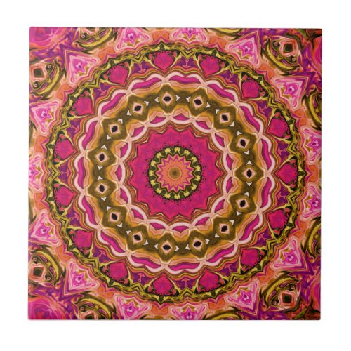 elegant textile carpet floral mandala pattern ceramic tile