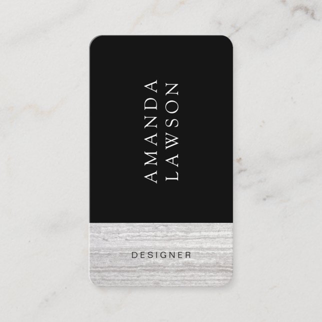 Elegant Texture Accent Business Card (Front)