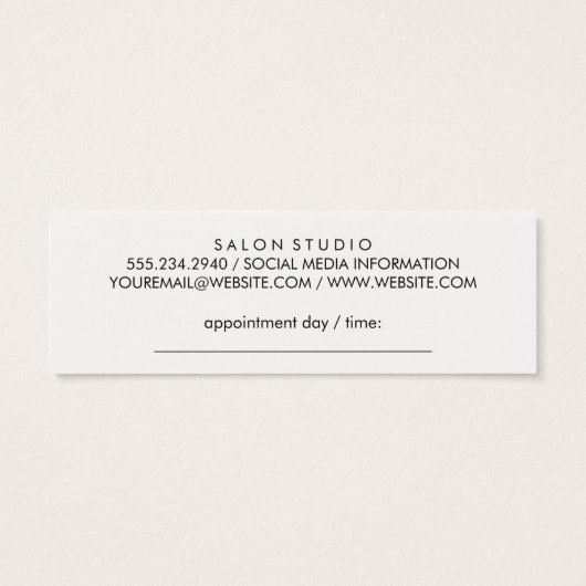 Elegant Texture (Appointment Card) (Back)