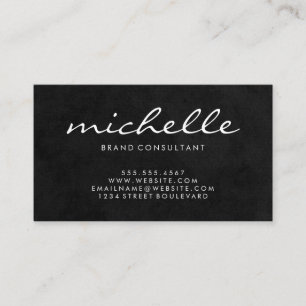 Elegant Texture Cursive Text Business Card
