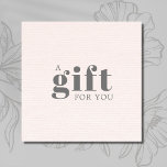 Elegant Texture Rose Beauty Salon<br><div class="desc">Elegant gift certificate card for beauty or fashion related professionals. Simple chic design with texture rose background.</div>