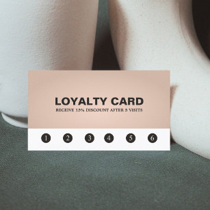 Elegant Texture Rose Beauty Salon Loyalty Card