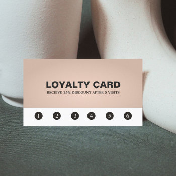 Elegant Texture Rose Beauty Salon Loyalty Card by pro_business_card at Zazzle