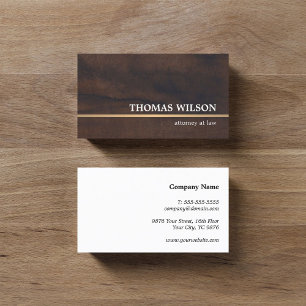 Elegant Texture White Faux Copper Line Attorney Business Card
