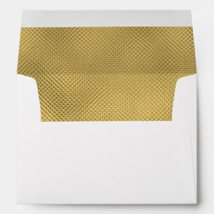 Elegant Textured Faux Gold Foil Envelope
