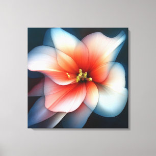 Elegant Textured Floral Art Canvas Print