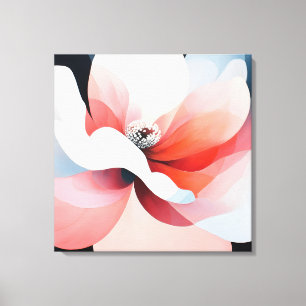 Elegant Textured Floral Art Canvas Print