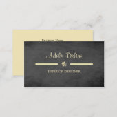 Elegant Textured Gray Interior Designer Business Card (Front/Back)