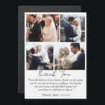 elegant thank you 4 photos collage wedding magnet<br><div class="desc">elegant thank you 4 photos collage wedding magnet</div>