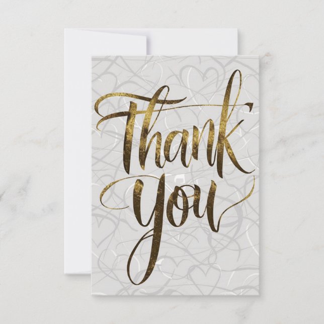 Elegant 'Thank You': A Truly Timeless Design Thank You Card (Front)