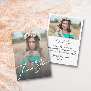 elegant thank you baby shower 2 photos stylish note card