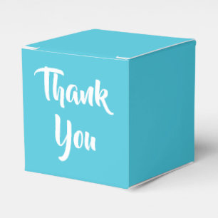 Elegant Thank You Blue Turquoise Gift / Favor Box
