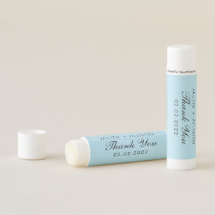 elegant Thank you Blue wedding favor bridal  Lip Balm