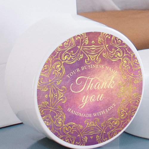 Elegant Thank You Business Store Handmade Product Classic Round Sticker