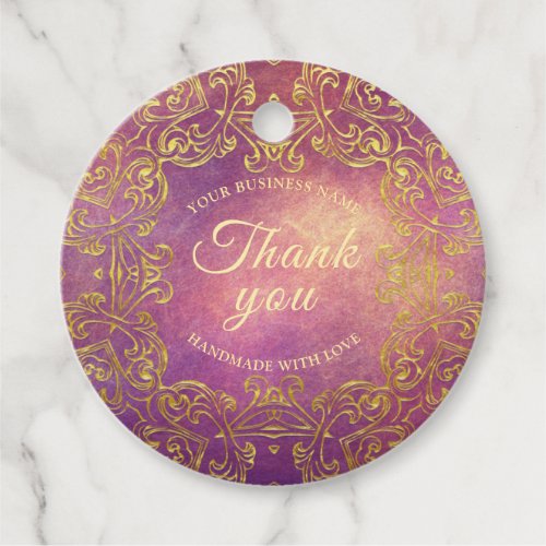 Elegant Thank You Business Store Handmade Product  Favor Tags