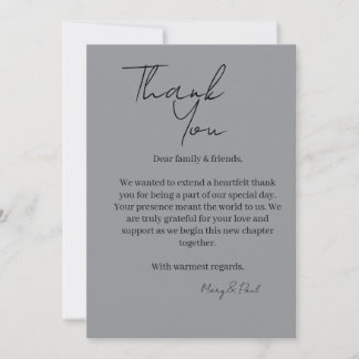 Elegant Thank You Card
