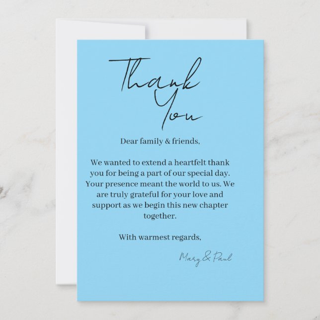 Elegant Thank You Card (Front)
