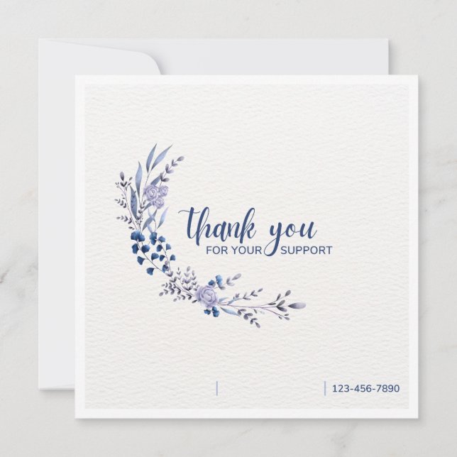 Elegant Thank You Card (Back)