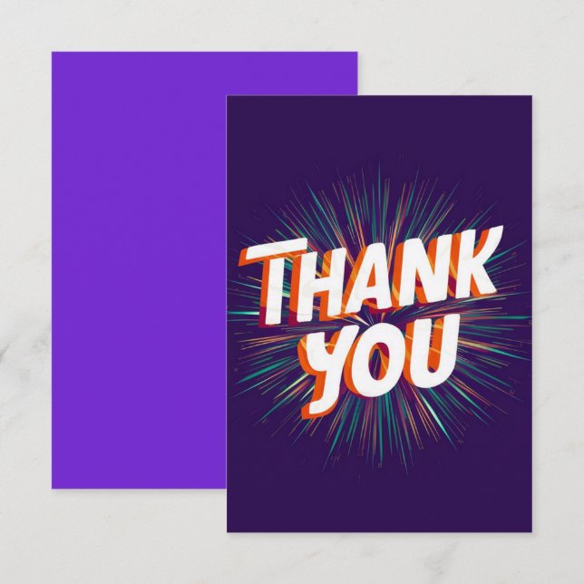 Elegant Thank You Card (Front/Back)