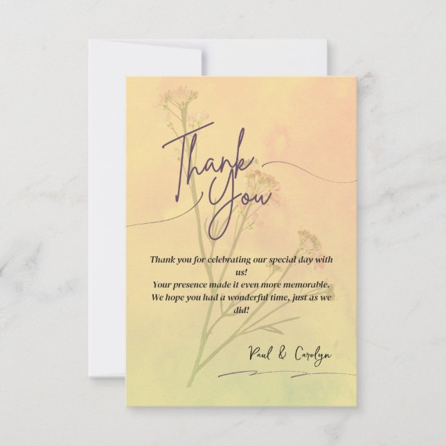 Elegant Thank You Card (Front)