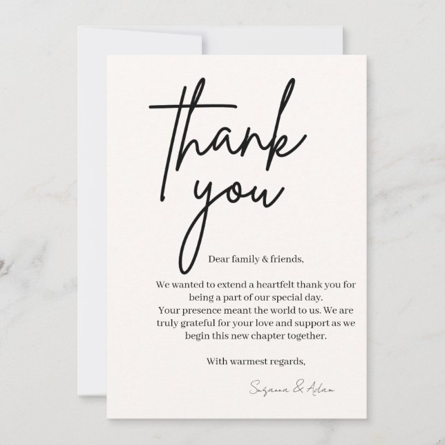 elegant thank you card (Front)