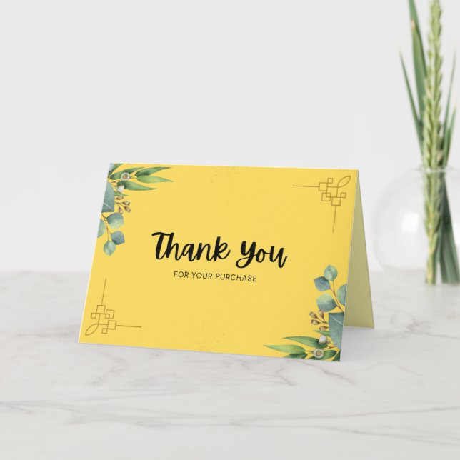 Elegant Thank You Card  (Front)