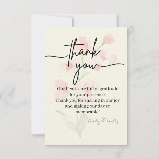 Elegant Thank You Card (Front)