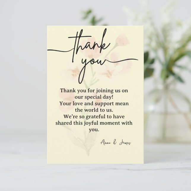Elegant Thank You Card (Standing Front)