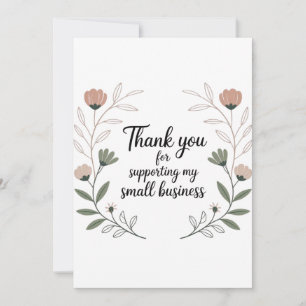 Elegant Thank You Card for Small Business Packagin