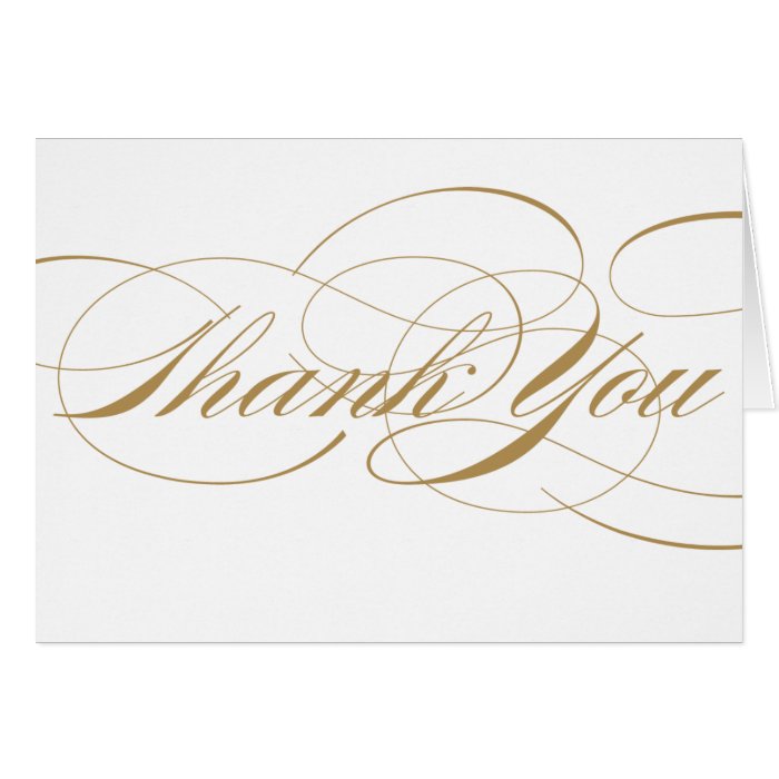 Elegant Thank You Card - Gold 