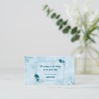 Elegant Thank you Card - Sky blue colors