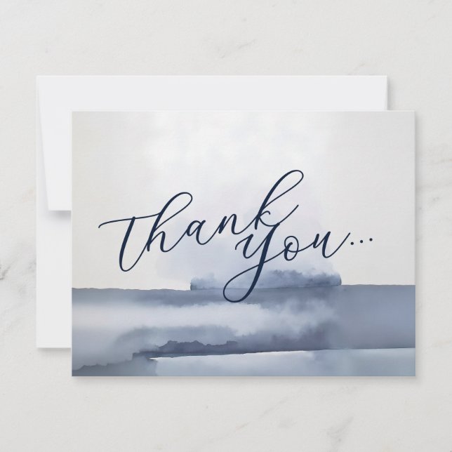 Elegant Thank You Card Watercolor Style (Front)