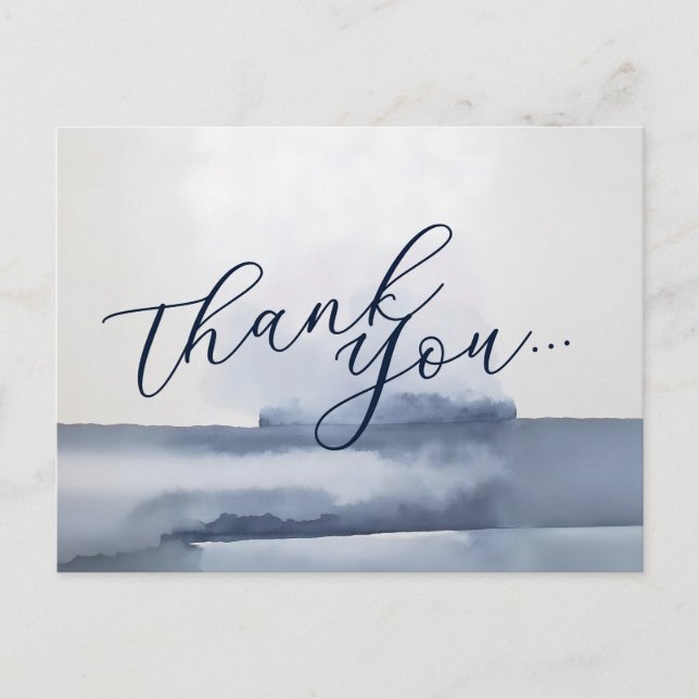 Elegant Thank You Card Watercolor Style (Front)